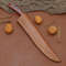 Custom Damascus Steel Culinary Knife  Hand Forged Blade With Leather Sheath 3