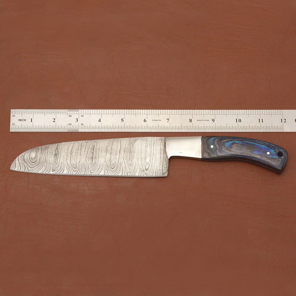 Professional Damascus Steel Kitchen Blade Handmade Chef Knife With Sheath 2