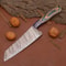 Custom Artisan Damascus Steel Kitchen Knife Perfect Balance Grip 0