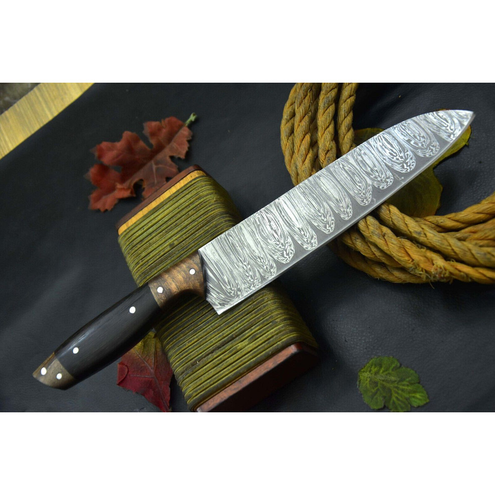 Handmade Damascus Chef Knife  Premium Kitchen Cutlery Gift 0
