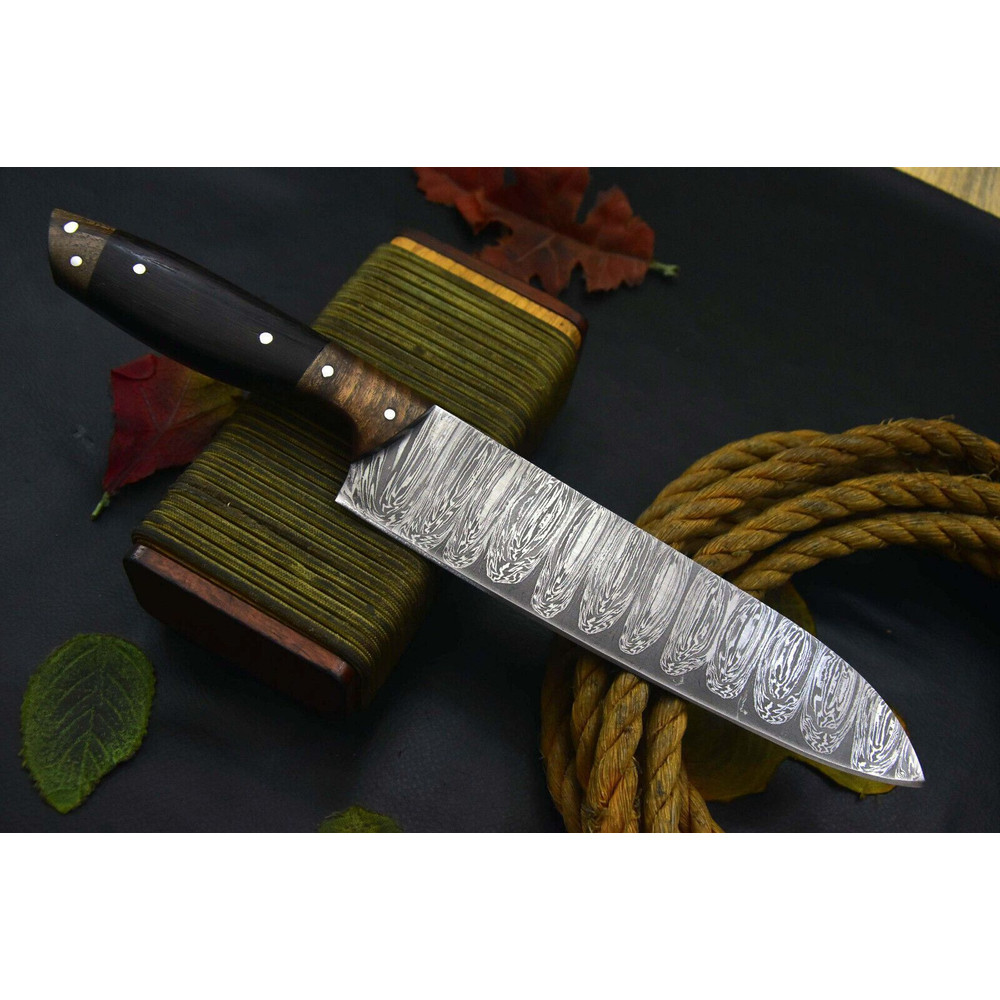 Handmade Damascus Chef Knife  Premium Kitchen Cutlery Gift 2