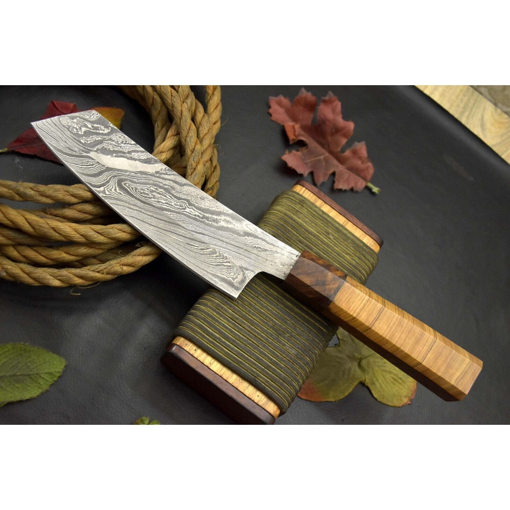 Full Tang Damascus Steel Kitchen Knife Custom Handmade Design 1