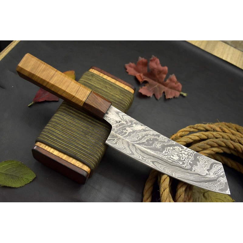 Full Tang Damascus Steel Kitchen Knife Custom Handmade Design 0