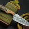 Damascus Steel Chef Knife 8 Inch Elegant Walnut Wood Handle 2