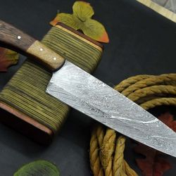 artisan handmade damascus chef knife – kitchen & gift knife