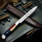 Handmade Damascus Steel Chef Knife With Bone Handle And Leather Sheath 1