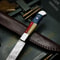 Handmade Damascus Steel Chef Knife With Bone Handle And Leather Sheath 2