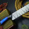 Handmade Damascus Steel Chef Knife With Horn Handle And Leather Sheath 2