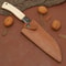 Premium Handmade Damascus Chef Knife 12 Sharp Kitchen Knife With Wooden Grip Sheath 3