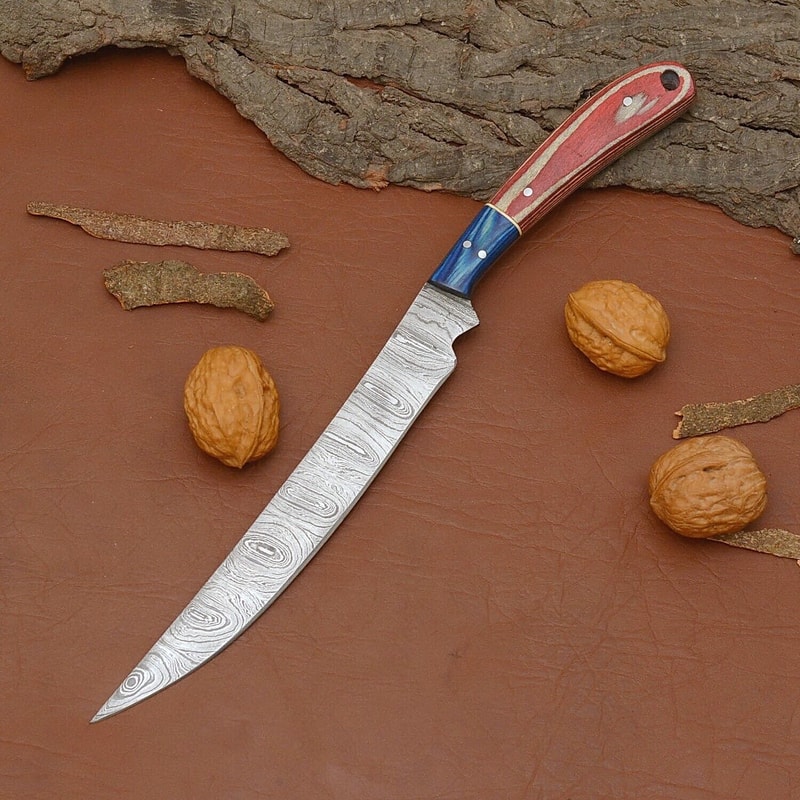 Custom Handmade Damascus Steel Chef Knife Professional Kitchen Outdoor Knife 1