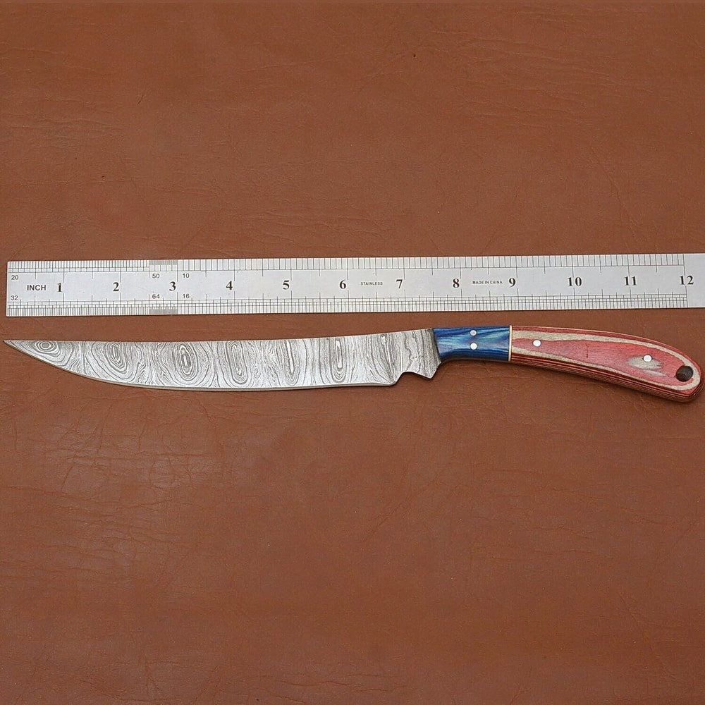 Custom Handmade Damascus Steel Chef Knife Professional Kitchen Outdoor Knife 2