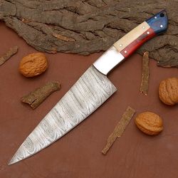 12" handmade damascus steel chef knife – razor sharp kitchen knife
