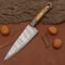 Damascus Steel Chef Knife Handmade Kitchen Knife With Natural Wood Handle 0