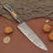 HandForged Damascus Chef Knife  7 Blade Kitchen Knife With Leather Cover 0