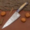 12 Damascus Steel Chef Knife HandForged Kitchen Knife With Leather Sheath 2