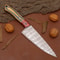 HandForged Damascus Kitchen Knife 7 Inch Blade With Elegant Wood Handle 2