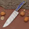 Custom Forged Damascus Steel Kitchen Knife 12 Chef Knife With Wood Handle 0