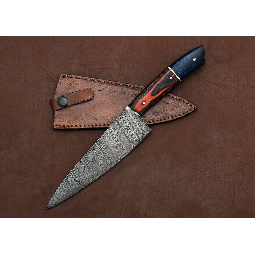 Premium Handmade Damascus Steel Chef Knife Professional Kitchen Outdoor Knife 2