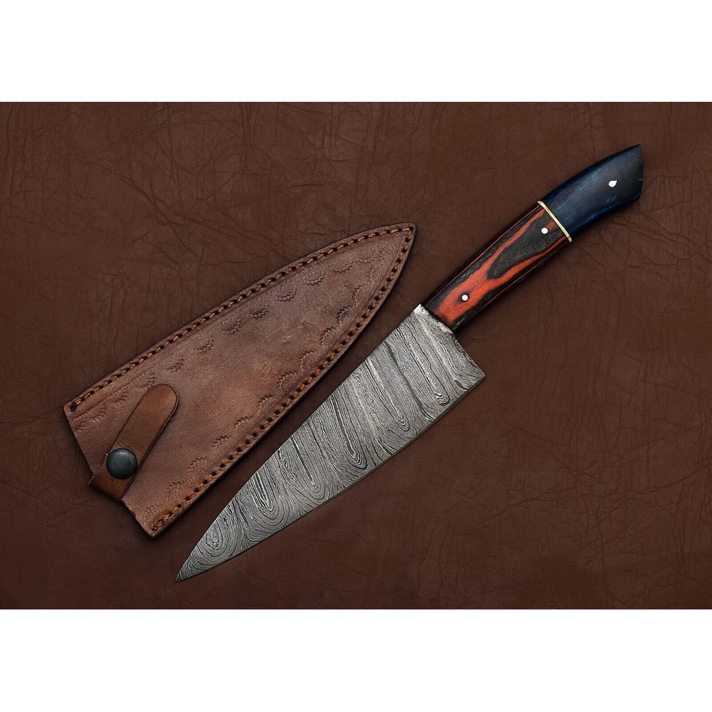 Premium Handmade Damascus Steel Chef Knife Professional Kitchen Outdoor Knife 0