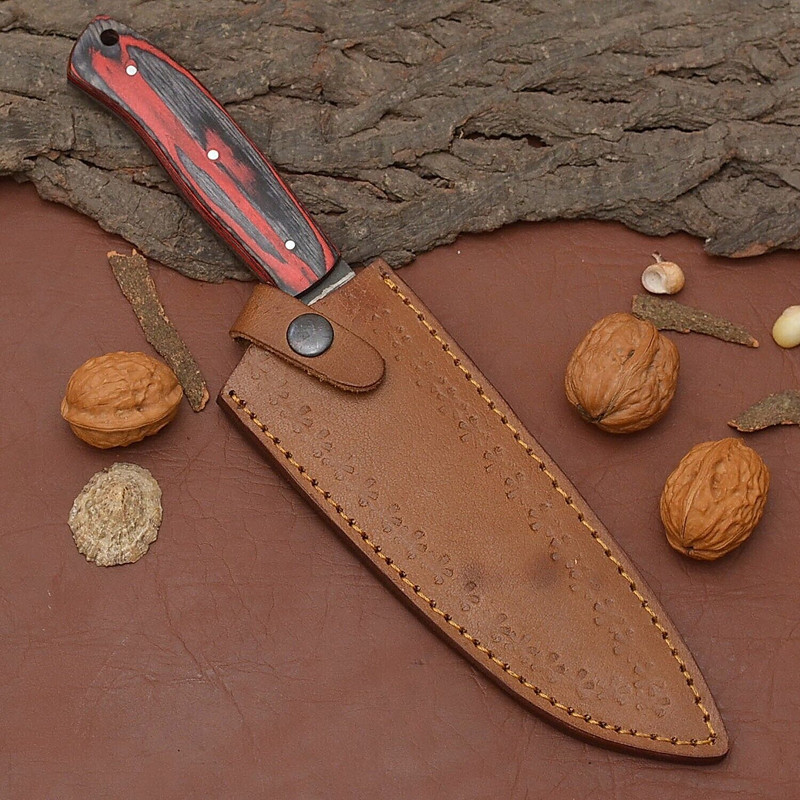 HandForged Damascus Steel Chef Knife Professional Kitchen Knife With Wood Handle 3