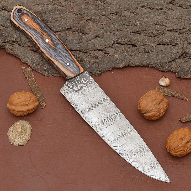 Razor Sharp Handmade Damascus Chef Knife Kitchen Outdoor Use Knife 2