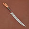 12 Handmade Damascus Steel Chef Knife Wood Handle Leather Sheath Included 1