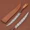12 Handmade Damascus Steel Chef Knife Wood Handle Leather Sheath Included 0
