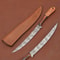12 Handmade Damascus Steel Chef Knife Wood Handle Leather Sheath Included 0