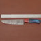 Custom Crafted Damascus Steel Kitchen Knife Sharp Blade With Wooden Handle 2