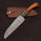 Authentic Damascus Steel Chef Knife  7 HandForged Kitchen Knife With Sheath 0
