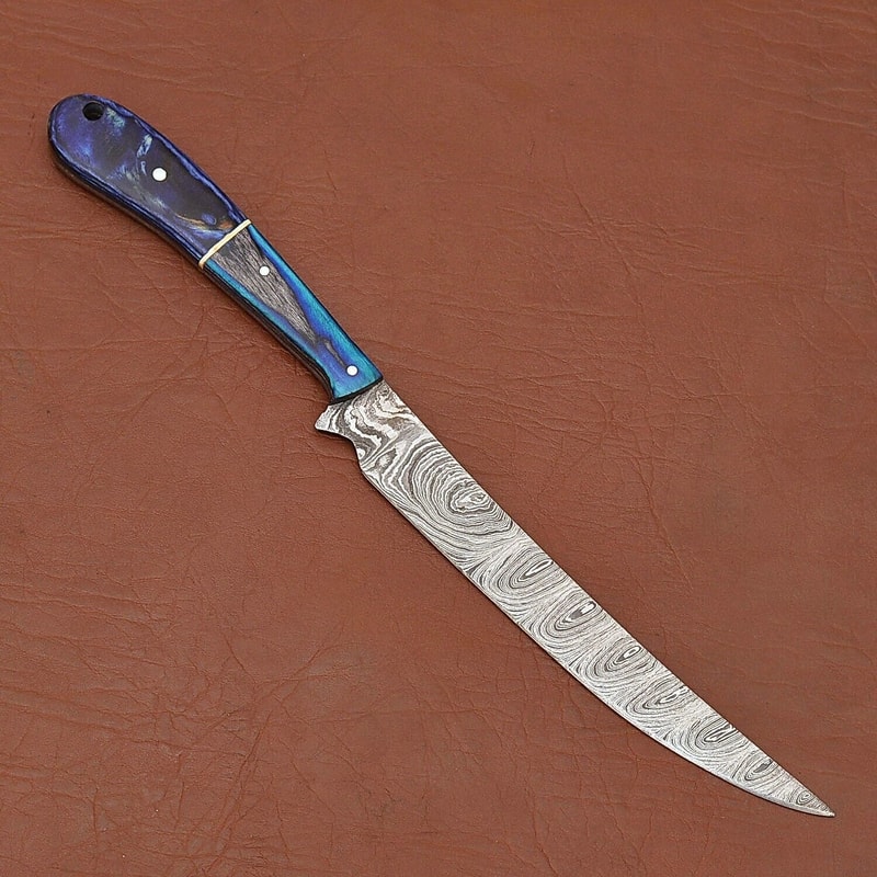 Luxury Handmade Damascus Steel Chef Knife Wooden Handle Cooking Knife 1