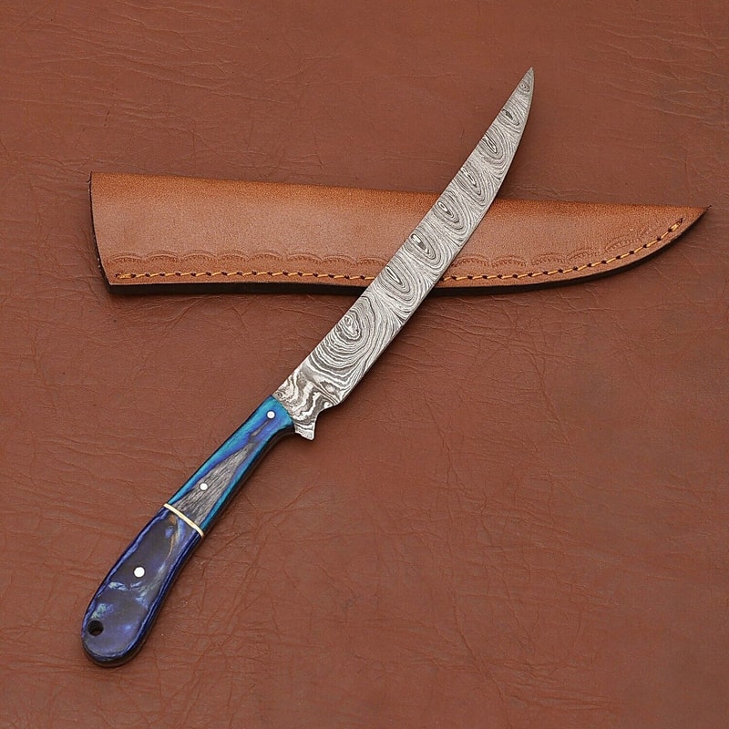 Luxury Handmade Damascus Steel Chef Knife Wooden Handle Cooking Knife 3