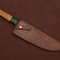 Handmade Damascus Kitchen Knife  7 Inch Fillet Blade With Leather Sheath 3