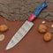Artisan Damascus Steel Chef Knife Handmade Fillet Knife With Wooden Grip 0