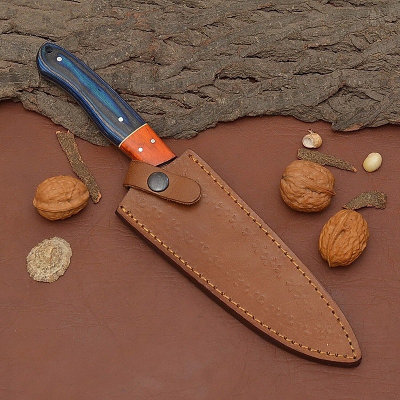 Luxury Handmade Damascus Fillet Knife 7 Blade With Pakka Wood Handle 3