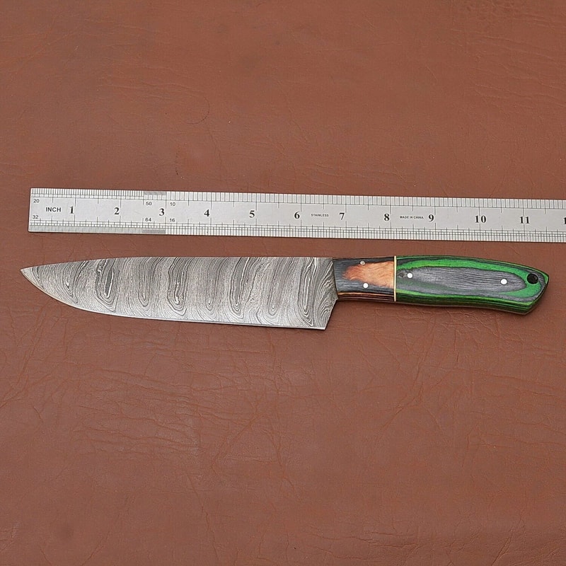 Professional Damascus Steel Fillet Knife Handmade 12 Chef Knife With Sheath 2