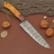 Custom Crafted Damascus Steel Fillet Knife Wood Handle Knife For Kitchen Camping 1