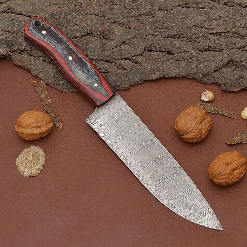 Handcrafted Damascus Chef Fillet Knife  Premium Kitchen Knife Gift For Men  Women 2