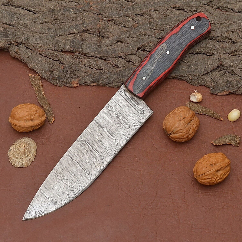 Handcrafted Damascus Chef Fillet Knife  Premium Kitchen Knife Gift For Men  Women 0