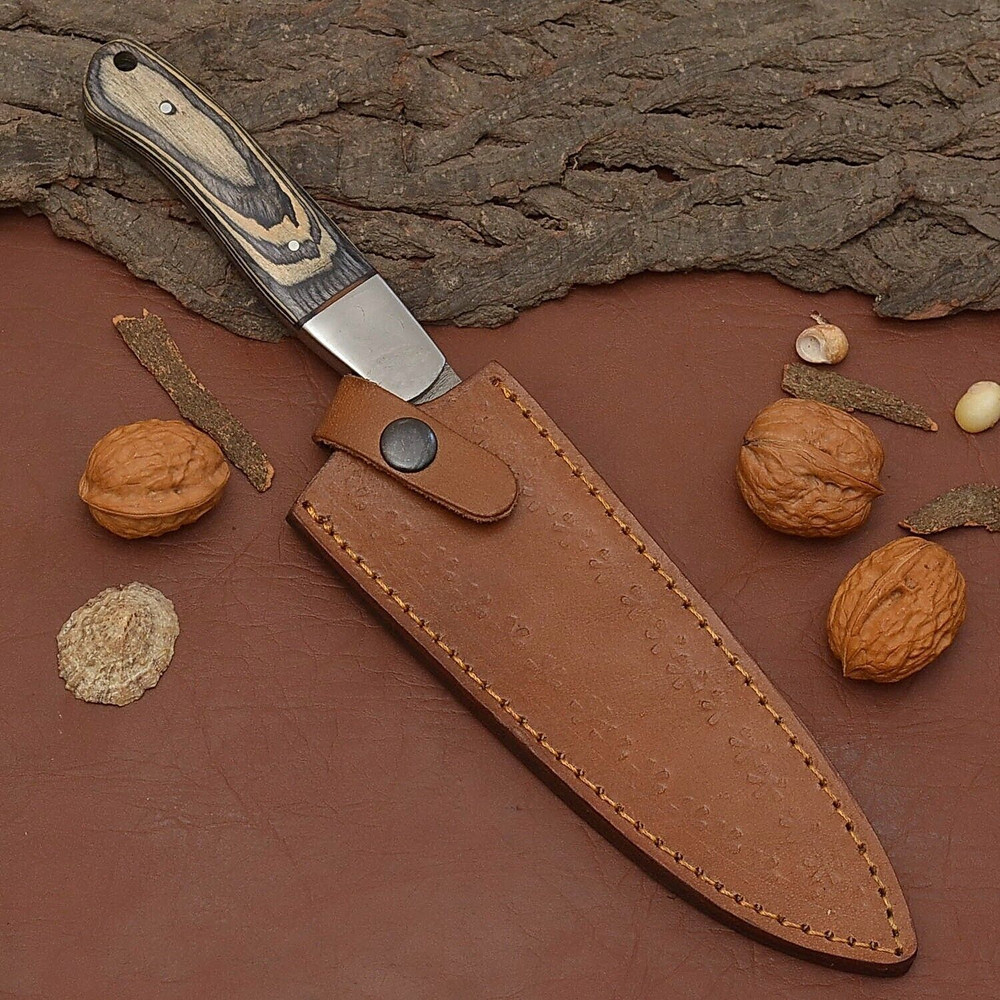 Handmade Damascus Steel Chef Fillet Knife 7 Kitchen Knife With Pakka Wood Handle 3