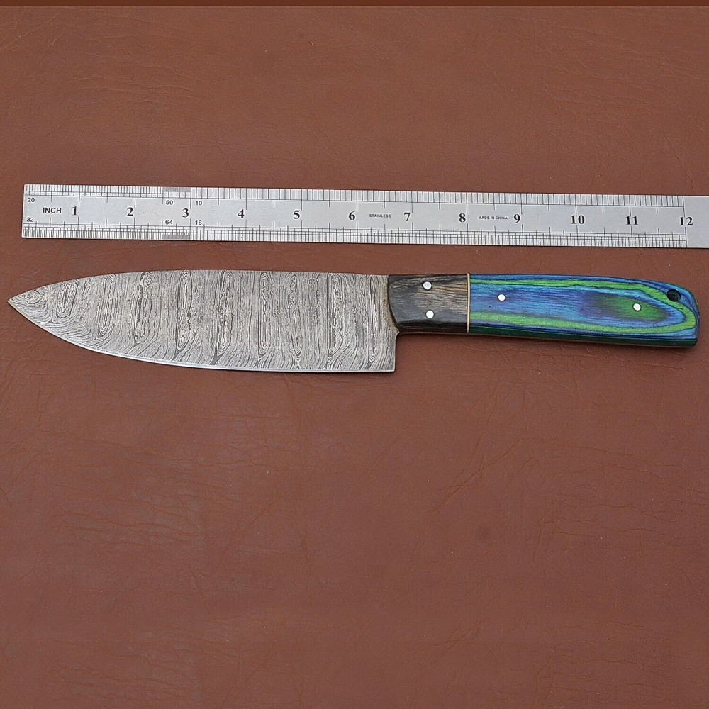 Premium Handmade Damascus Steel Kitchen Knife 12 Chef Fillet Knife With Wooden Handle 1