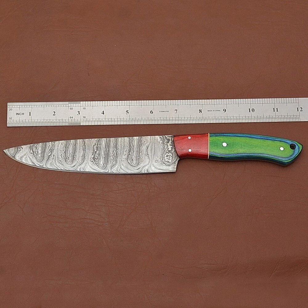 Master Chef Handmade Damascus Steel Fillet Knife Elegant Pakka Wood Handle 1