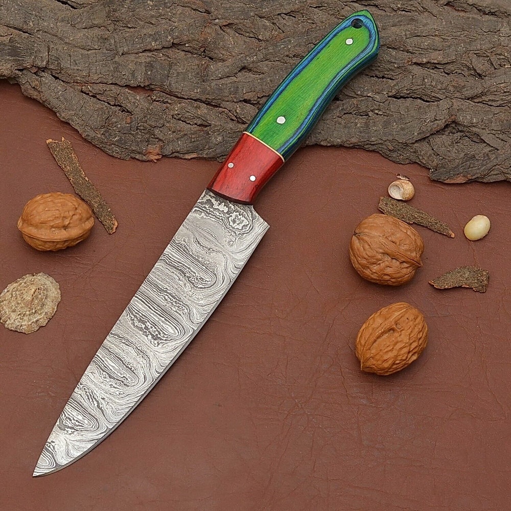 Master Chef Handmade Damascus Steel Fillet Knife Elegant Pakka Wood Handle 0