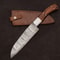 Handcrafted Damascus Steel Chef Knife 7 Inch Fillet Blade With Leather Sheath 2
