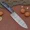 Unique Handmade Damascus Steel Chef Knife Wood Handle Fillet Knife With Sheath 0