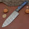 Unique Handmade Damascus Steel Chef Knife Wood Handle Fillet Knife With Sheath 2