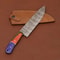 Handmade Damascus Steel Chef Fillet Knife With Pakka Wood Handle Leather Sheath Perfect For Kitch 1