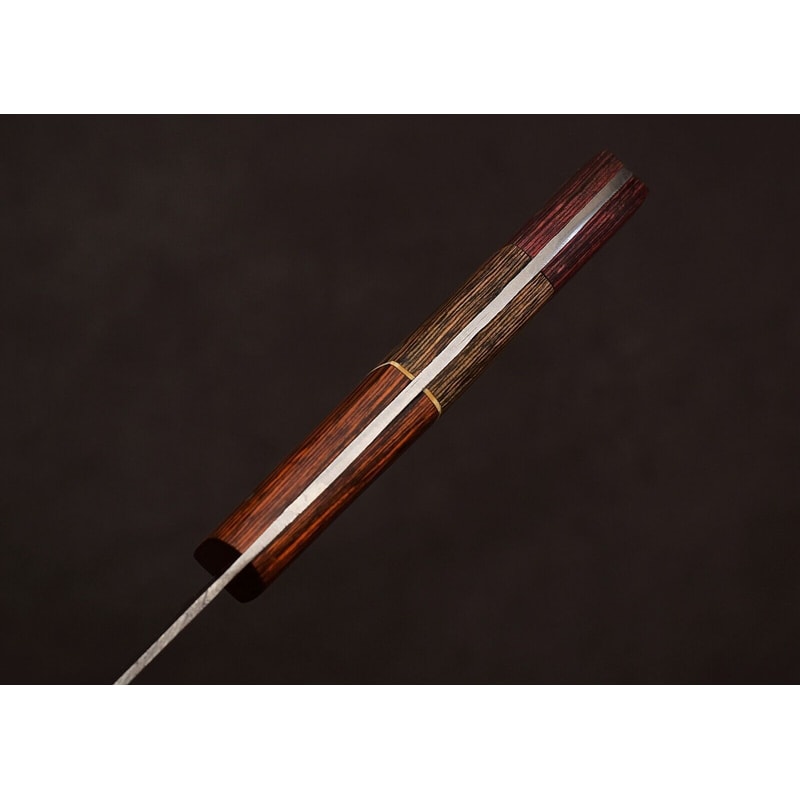 Authentic Handmade Damascus Steel Kitchen Knife With Pakka Wood Handle Sheath 3