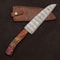 Authentic Handmade Damascus Steel Kitchen Knife With Pakka Wood Handle Sheath 1