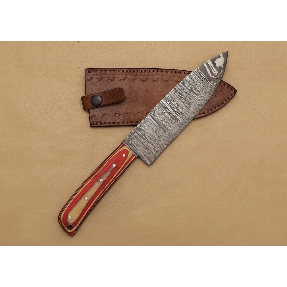 12 Inch Damascus Steel Chef Fillet Knife Handcrafted With Elegant Pakka Wood Handle 1